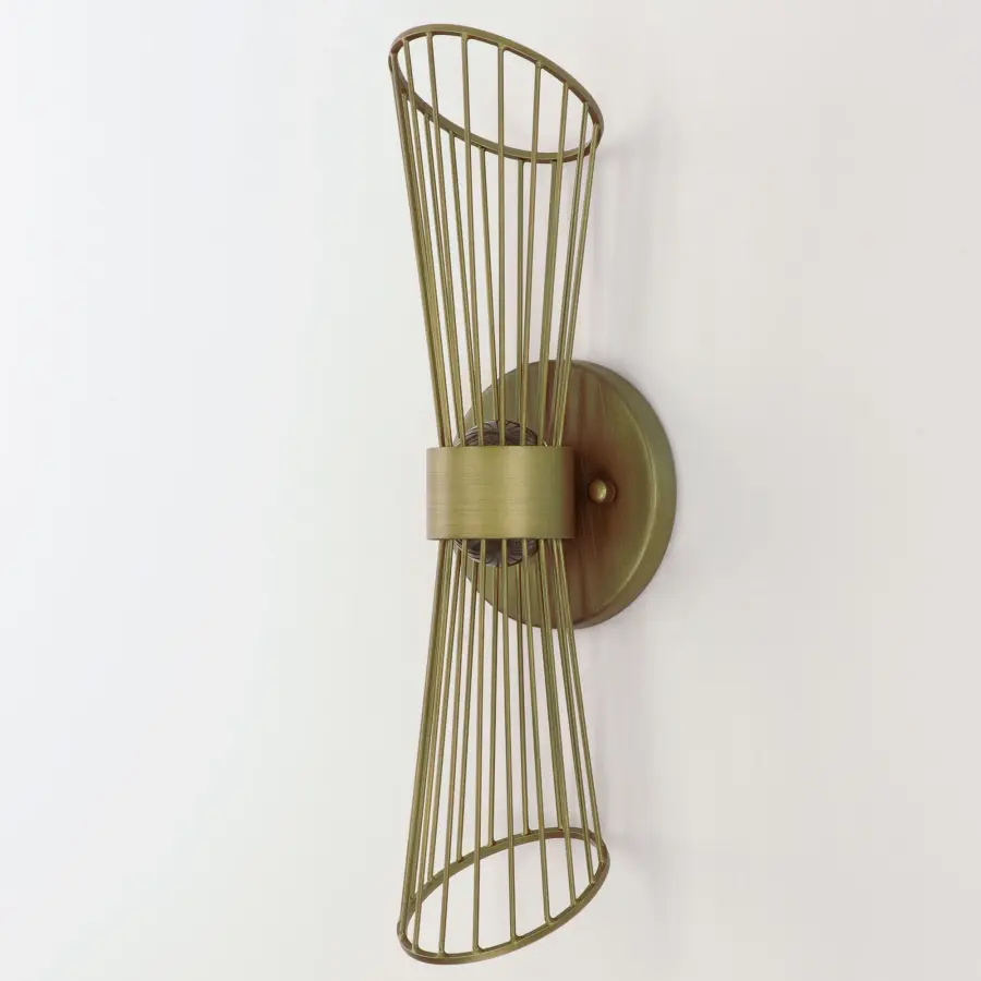 Zeta LED Wall Sconce in Natural Aged Brass - Image 4