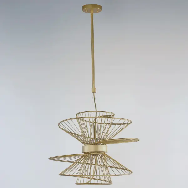 Zeta LED Pendant in Natural Aged Brass - Image 3