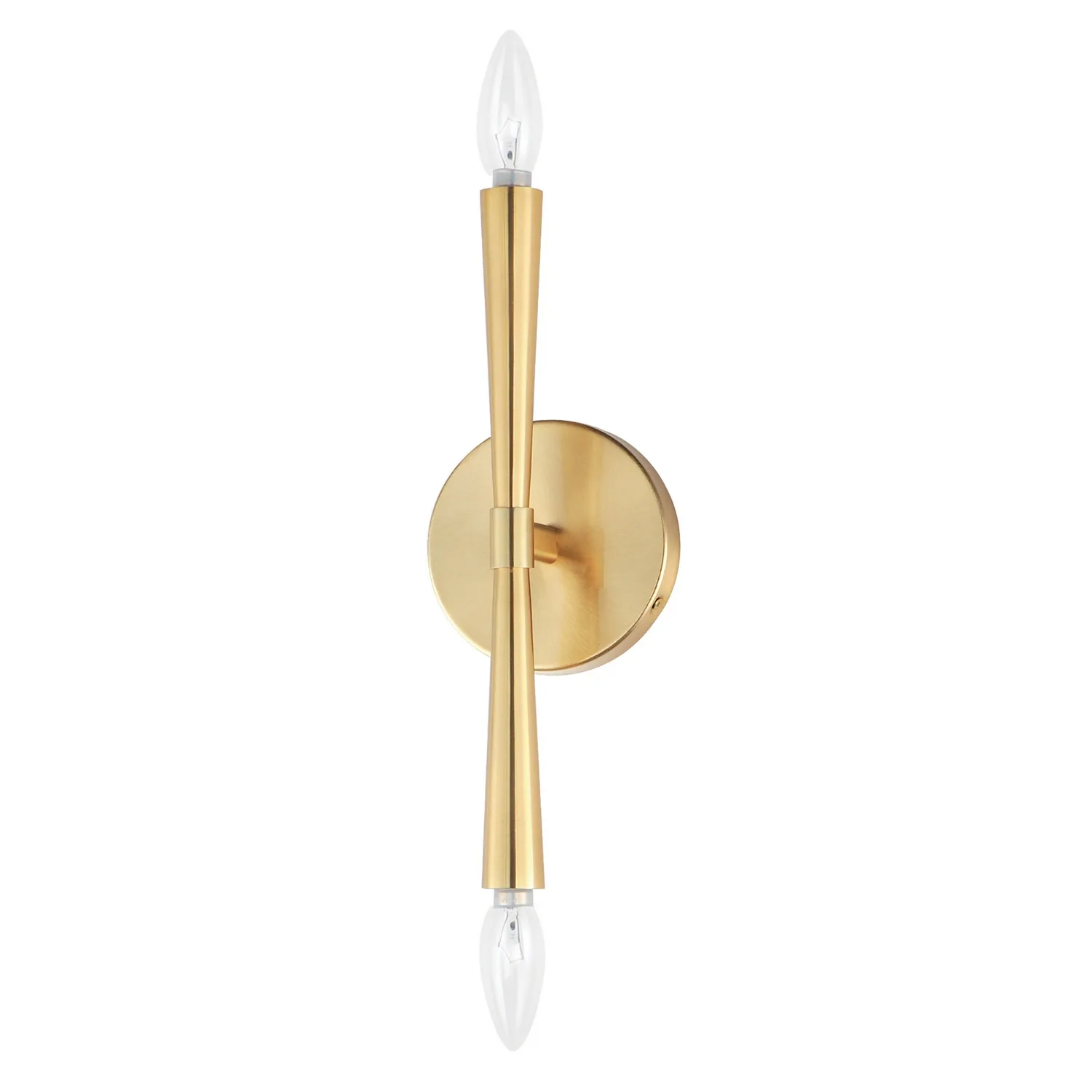 Rome Two Light Wall Sconce in Satin Brass