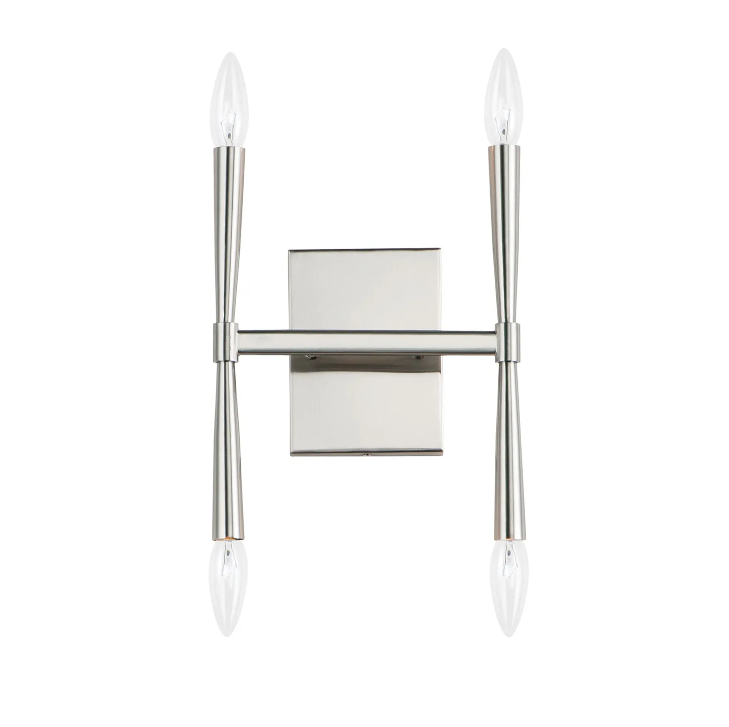 Rome Four Light Wall Sconce in Satin Nickel