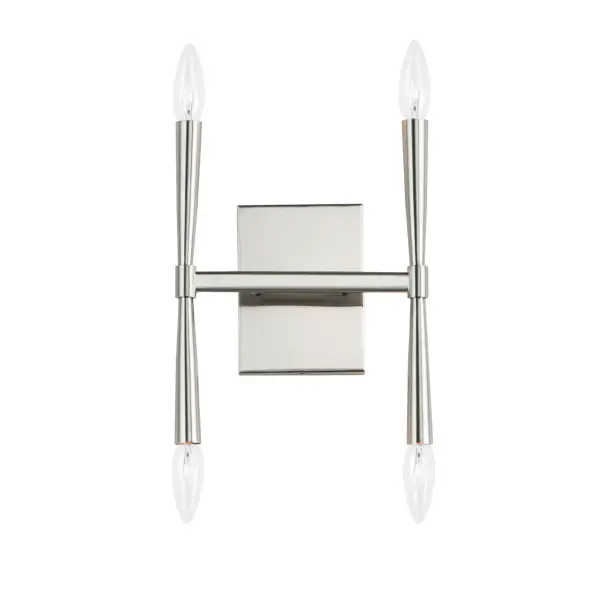 Rome Four Light Wall Sconce in Satin Nickel - Image 1