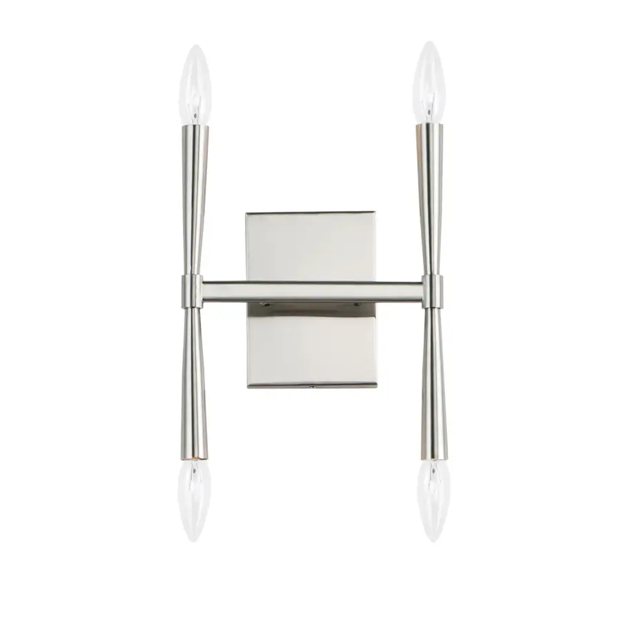 Rome Four Light Wall Sconce in Satin Nickel - Image 1
