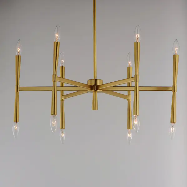 Rome 12-Light Chandelier in Satin Brass - Image 3