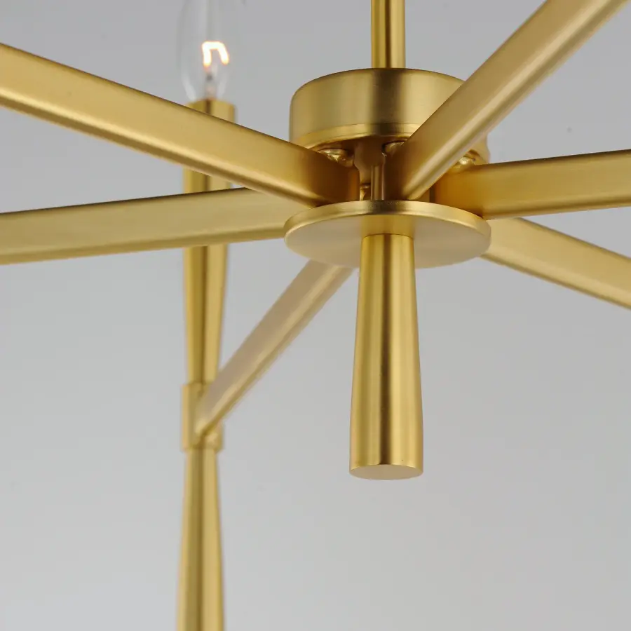 Rome 12-Light Chandelier in Satin Brass - Image 4