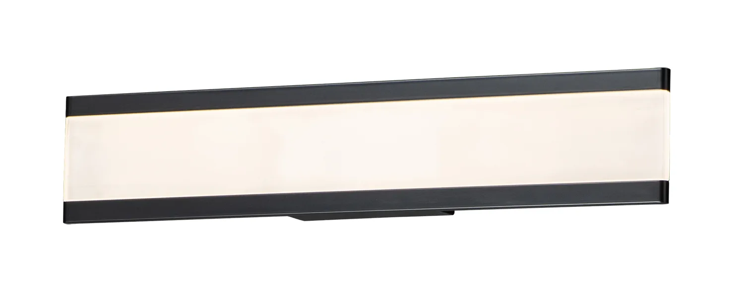 Visor 24" LED Bath Vanity Light in Black
