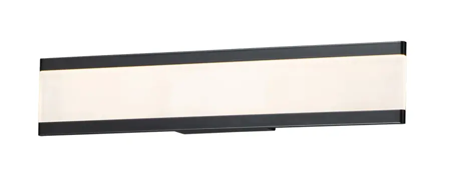 Visor 24" LED Bath Vanity Light in Black - Image 1