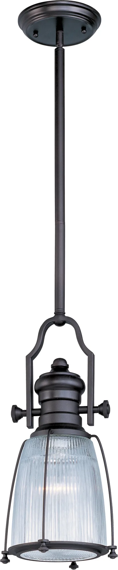 Hi-Bay One Light Pendant in Bronze