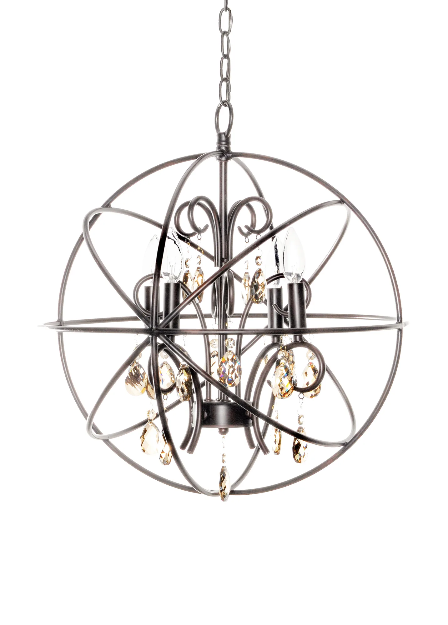 Orbit Four Light Pendant in Oil Rubbed Bronze