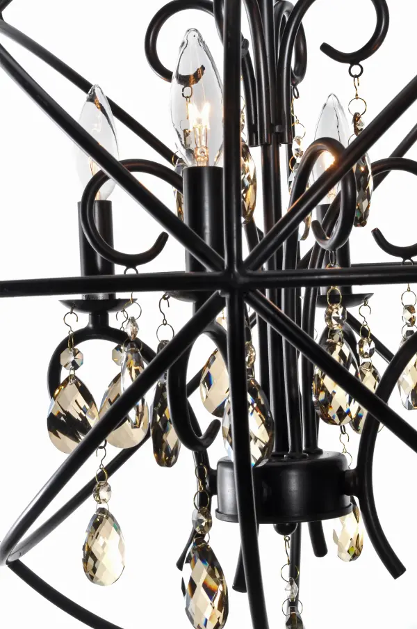 Orbit 4-Light Crystal Pendant in Oil Rubbed Bronze - Image 3