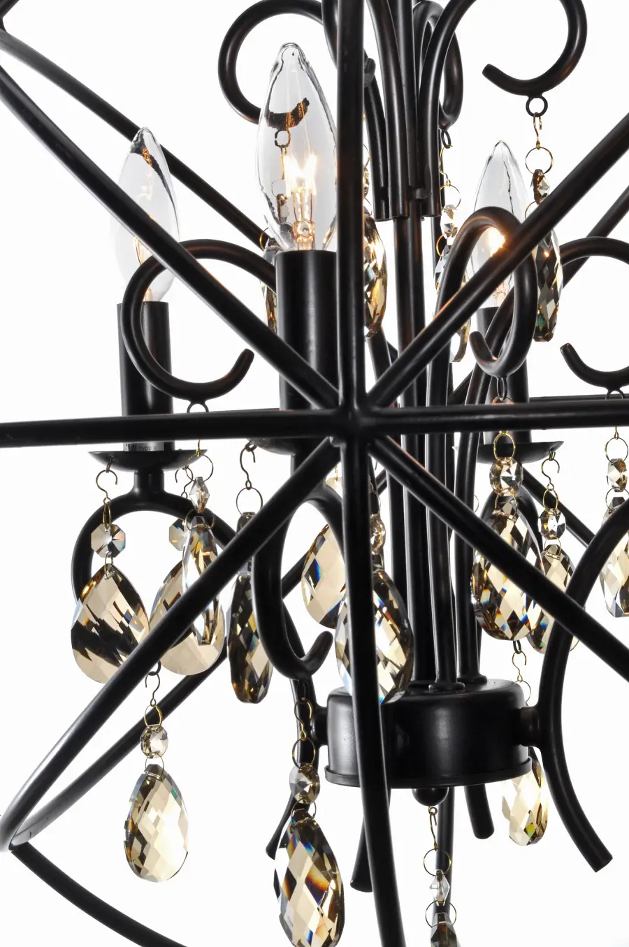 Orbit 4-Light Crystal Pendant in Oil Rubbed Bronze - Image 3
