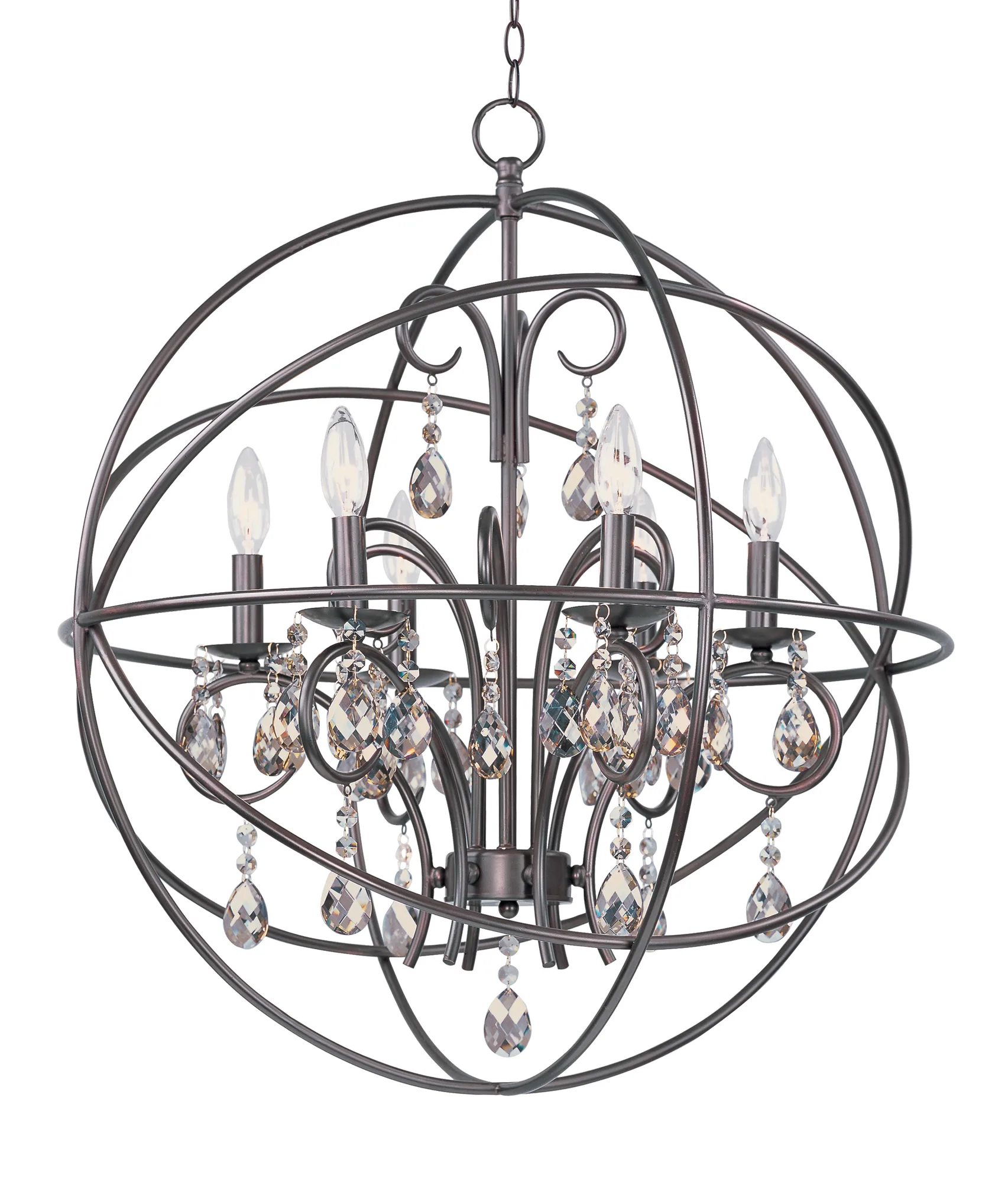Orbit Six Light Pendant in Oil Rubbed Bronze