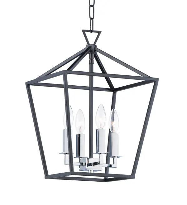 Open air frames finished in Black with Polished Nickel accents makes a simplistic yet dramatic statement for any interior design.  Larger scale pieces fill up space without breaking the budget.