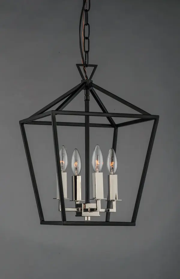 Open air frames finished in Black with Polished Nickel accents makes a simplistic yet dramatic statement for any interior design.  Larger scale pieces fill up space without breaking the budget. - alternate view