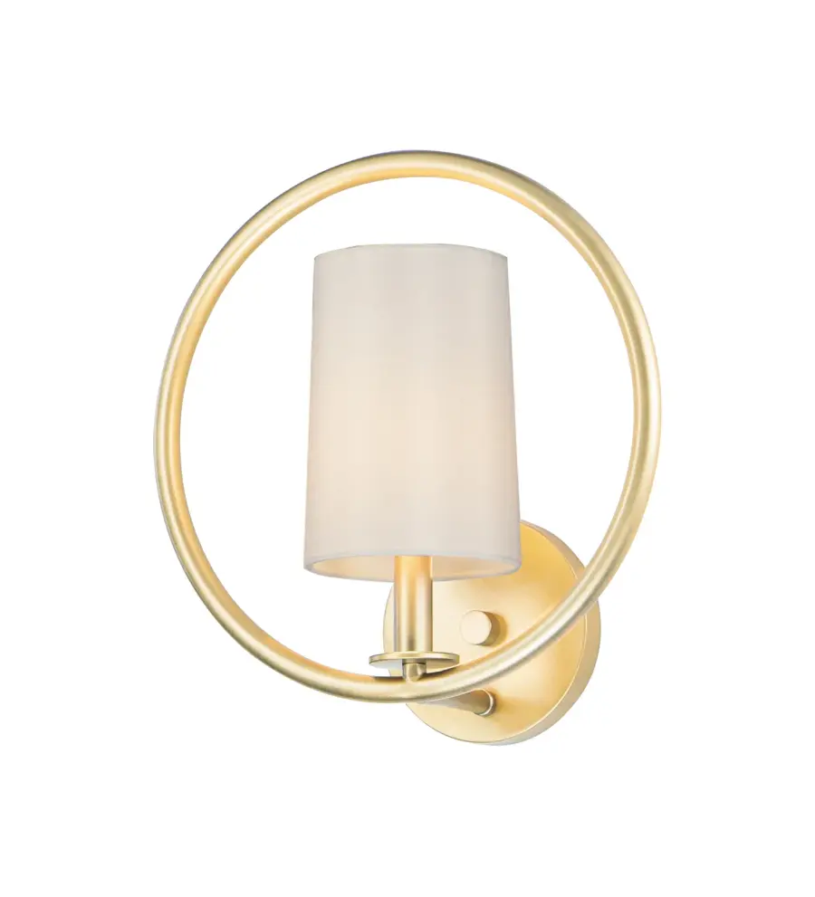 Meridian One Light Semi-Flush Mount in Natural Aged Brass - Image 1