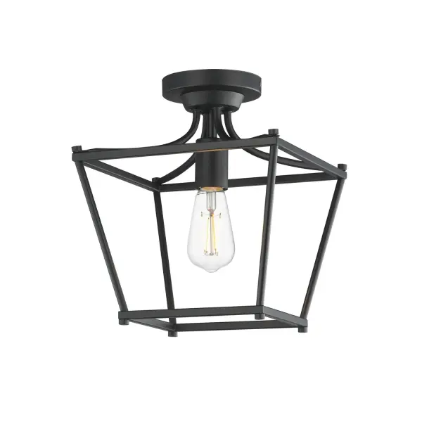 Chain conversion kit sold separately. Collection: Clifton Finish: Black Width: 10.00" Height: 11.75" Length: 10.00" Weight: 3.52 lb Chain: 36" Wire: 72" Canopy: 4.75"x4.75"x0.75" Number of Bulbs: 1 Maximum Wattage: 60.00 W Bulb Base: E26 Medium Light Source: Incandescent Voltage: 120.00 V Material: Steel Safety Listing: cETLus Manufacturer Warranty: 3 Spec Sheet