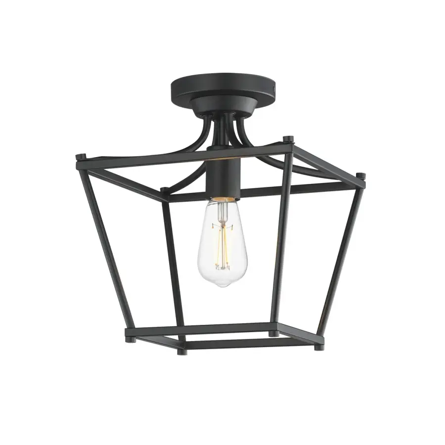Clifton One Light Pendant in Black