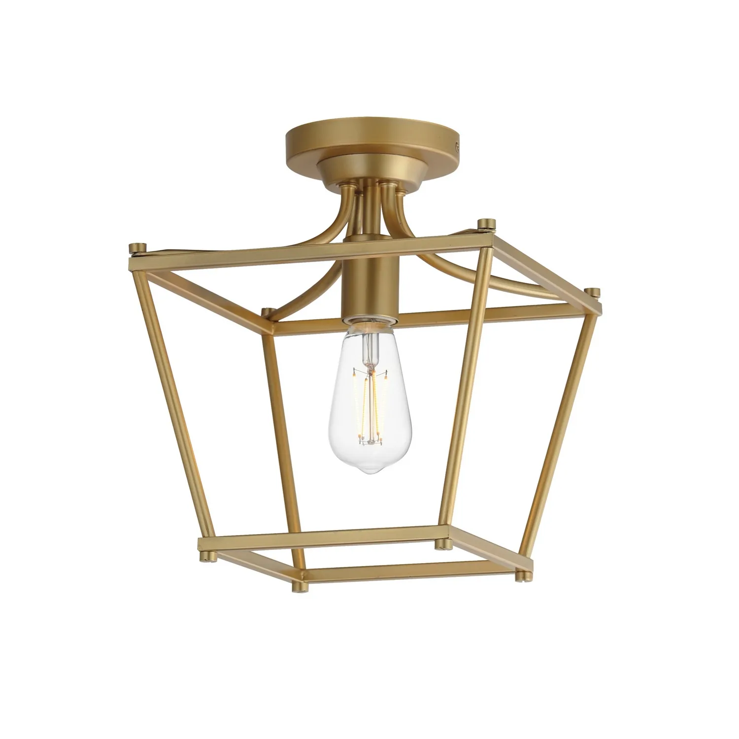 Clifton One Light Pendant / Semi-Flush in Natural Aged Brass