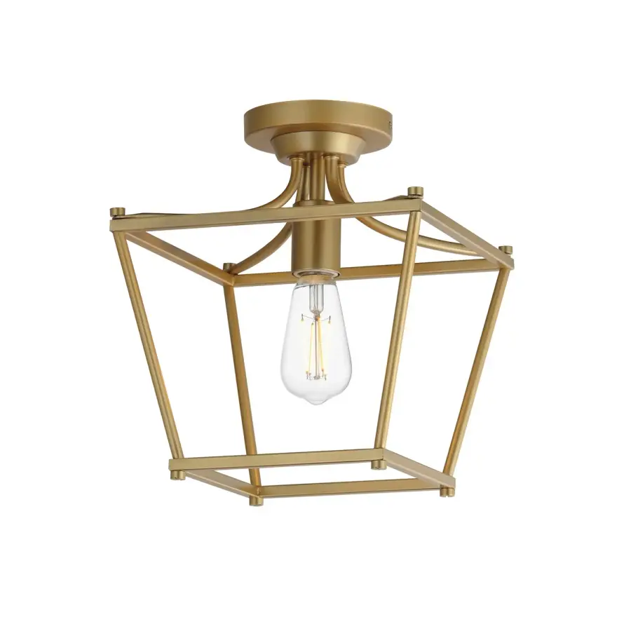 Clifton One Light Pendant in Natural Aged Brass