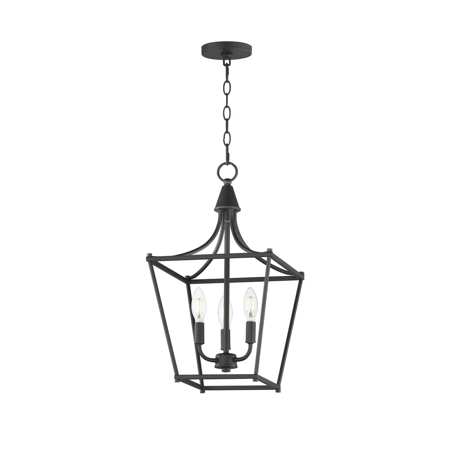 Clifton Three Light Pendant in Black