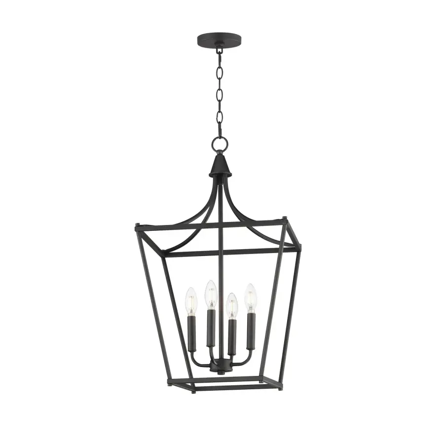 Clifton Four Light Pendant in Black
