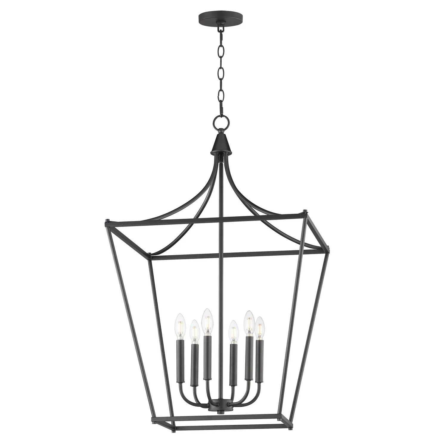 Clifton Six Light Pendant in Black