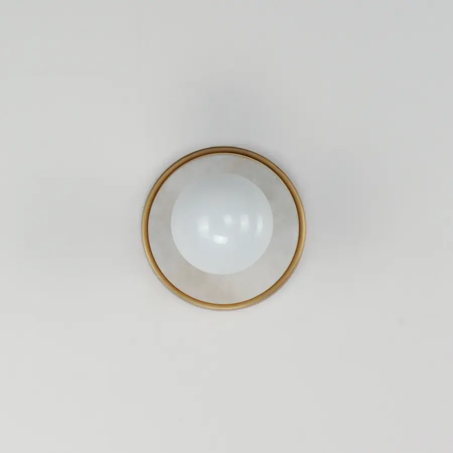 Hollywood One Light Wall Sconce in White Alabaster / Natural Aged Brass - Image 2