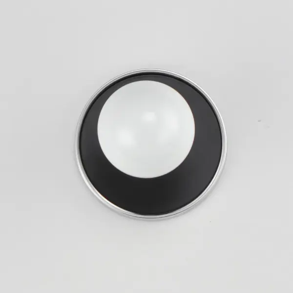 Get ready for your closeup. This collection of streamlined vanity lights are available in glamorous two tone finishes. Select from Polished Chrome with reversible Black and White plates or Natural Aged Brass with Matte Black or Spanish Alabaster plates. Globes of LED G25 lamps are available with the fixture. Collection: Hollywood Finish: Polished Chrome Glass: White Width: 5.00" Height: 5.00" Weight: 0.70 lb Extension from Wall: 2.00" Wire: 8" Canopy: 5"x5" Number of Bulbs: 1 Maximum Wattage: 60.00 W Bulb Type: G25 Bulb Base: E26 Medium Light Source: Incandescent Dimmable Voltage: 120.00 V Material: Steel, Aluminum, Ceramics Safety Listing: cETLus Safety Rating: Damp ADA Manufacturer Warranty: 2 Spec Sheet Instructions - alternate view