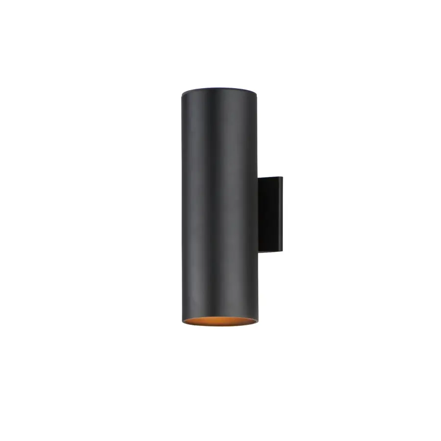 Outpost Two Light Outdoor Wall Lantern in Black - Image 1