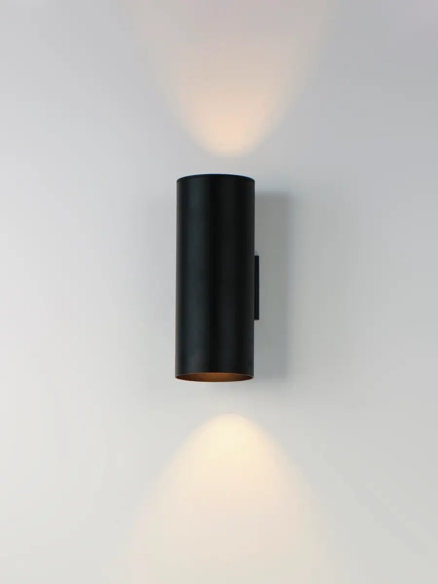 Outpost Two Light Outdoor Wall Lantern in Black - Image 2