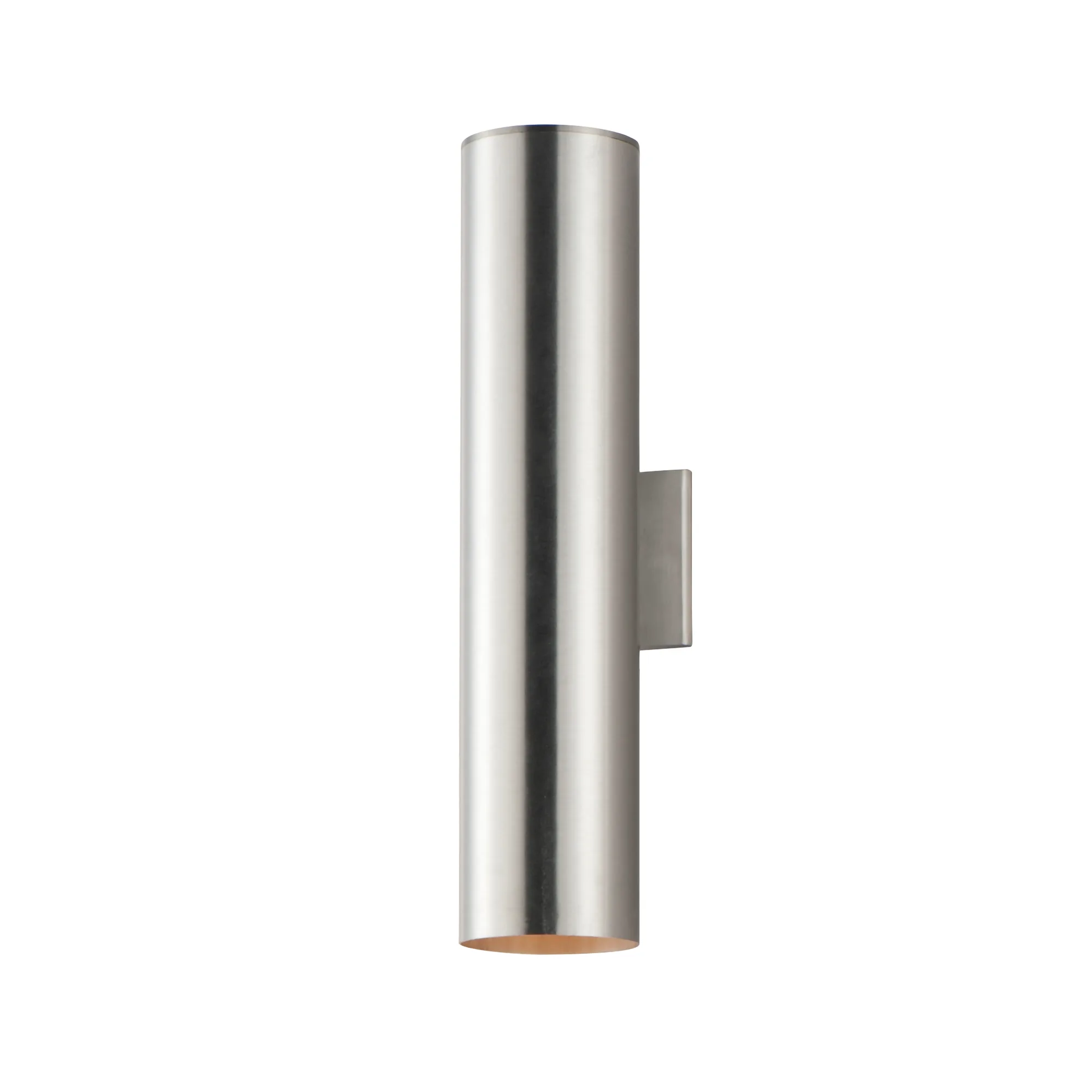 Outpost Two Light Outdoor Wall Lantern in Brushed Aluminum