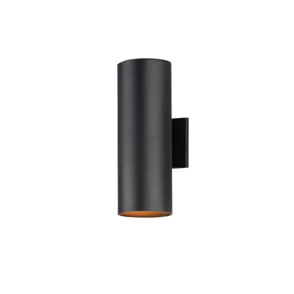 The Outpost is a classic cylinder light which provides directional illumination without glare. Available in 3 sizes, the 2 light version has both up and down lighting, while the singular light has 1 direction lighting. Available in Architectural Bronze, Aluminum, or Black. Collection: Outpost Finish: Black Width: 6.00" Height: 15.00" Length: 6.00" Weight: 3.30 lb Extension from Wall: 7.25" Wire: 8" Canopy: 5"x4.5" Number of Bulbs: 2 Maximum Wattage: 40.00 W Bulb Type: PAR38 Bulb Base: E26 Medium Light Source: Incandescent Light Output: 510.00 lm Voltage: 120.00 V Material: Aluminum Safety Listing: cETLus Safety Rating: Wet Manufacturer Warranty: 2 Spec Sheet Instructions