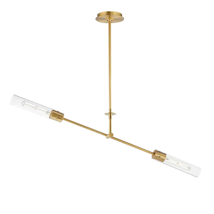 Equilibrium LED Linear Pendant in Natural Aged Brass - Image 1