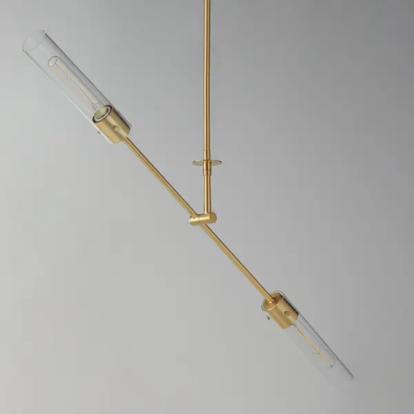 Equilibrium LED Linear Pendant in Natural Aged Brass - Image 2