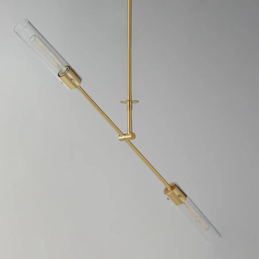 Equilibrium LED Linear Pendant in Natural Aged Brass - Image 2