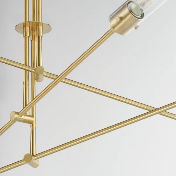 Equilibrium 6-Light LED Linear Chandelier in Natural Aged Brass - Image 3