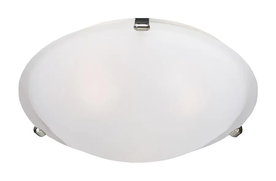 Malaga Three Light Flush Mount in Satin Nickel - Image 1