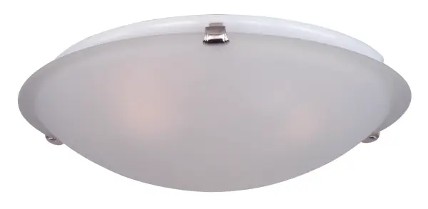 Maxim Lighting's commitment to both the residential lighting and the home building industries will assure you a product line focused on your basic lighting needs. With the Malaga collection you will find quality lighting that is well designed, well priced and readily available. Collection: Malaga Finish: Satin Nickel Glass: Frosted Width: 16.00" Height: 4.00" Length: 16.00" Weight: 4.96 lb Canopy: 13.25"x13.25" Number of Bulbs: 3 Maximum Wattage: 60.00 W Bulb Type: A19 Bulb Base: E26 Medium Light Source: Incandescent Light Output: 2016.00 lm Dimmable Rated Average Life: 2500 Voltage: 120.00 V Material: Glass, Steel Safety Listing: cETLus Safety Rating: Damp Manufacturer Warranty: 1 Spec Sheet Instructions Parts Diagram - alternate view