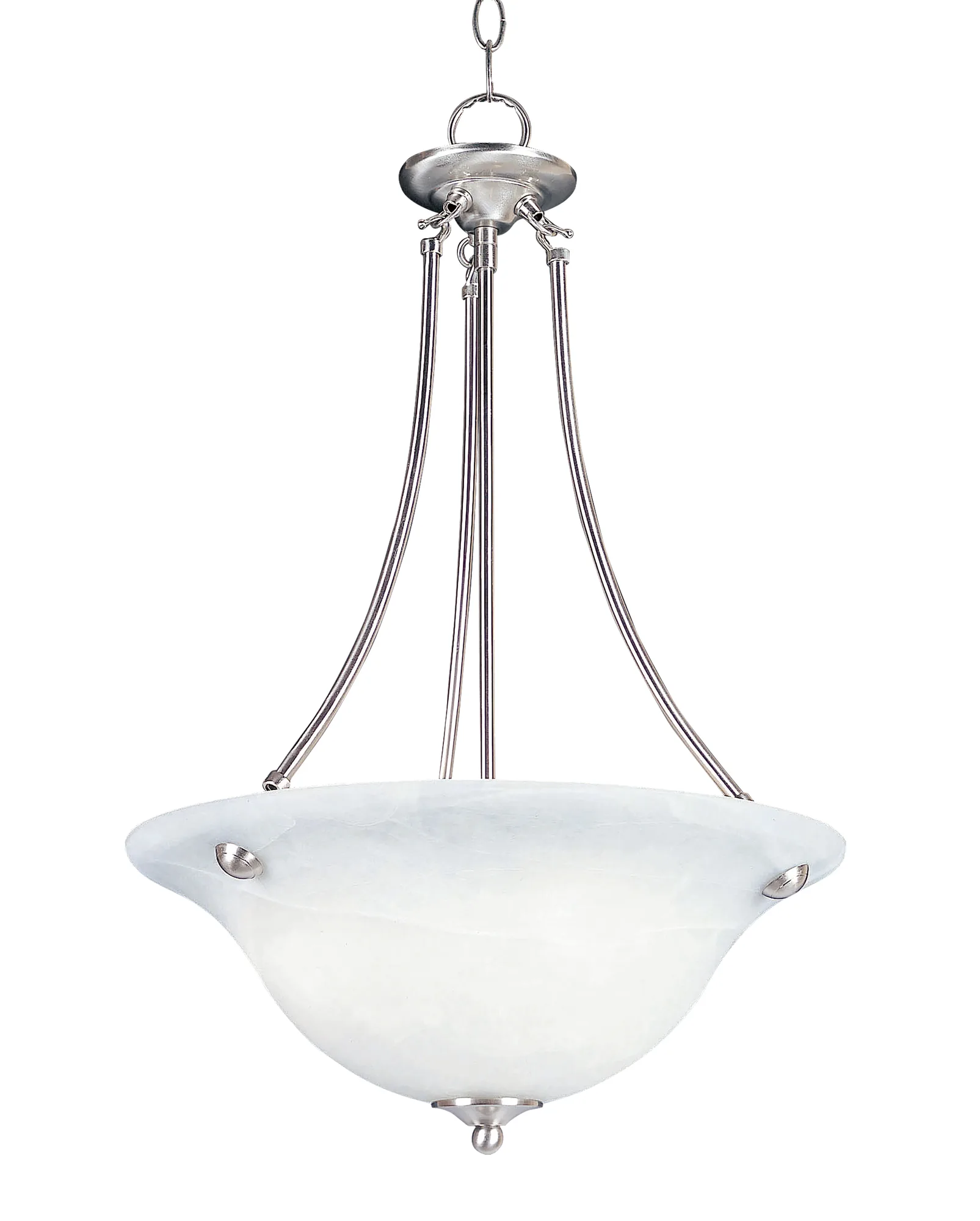 Malaga Three Light Pendant in Satin Nickel