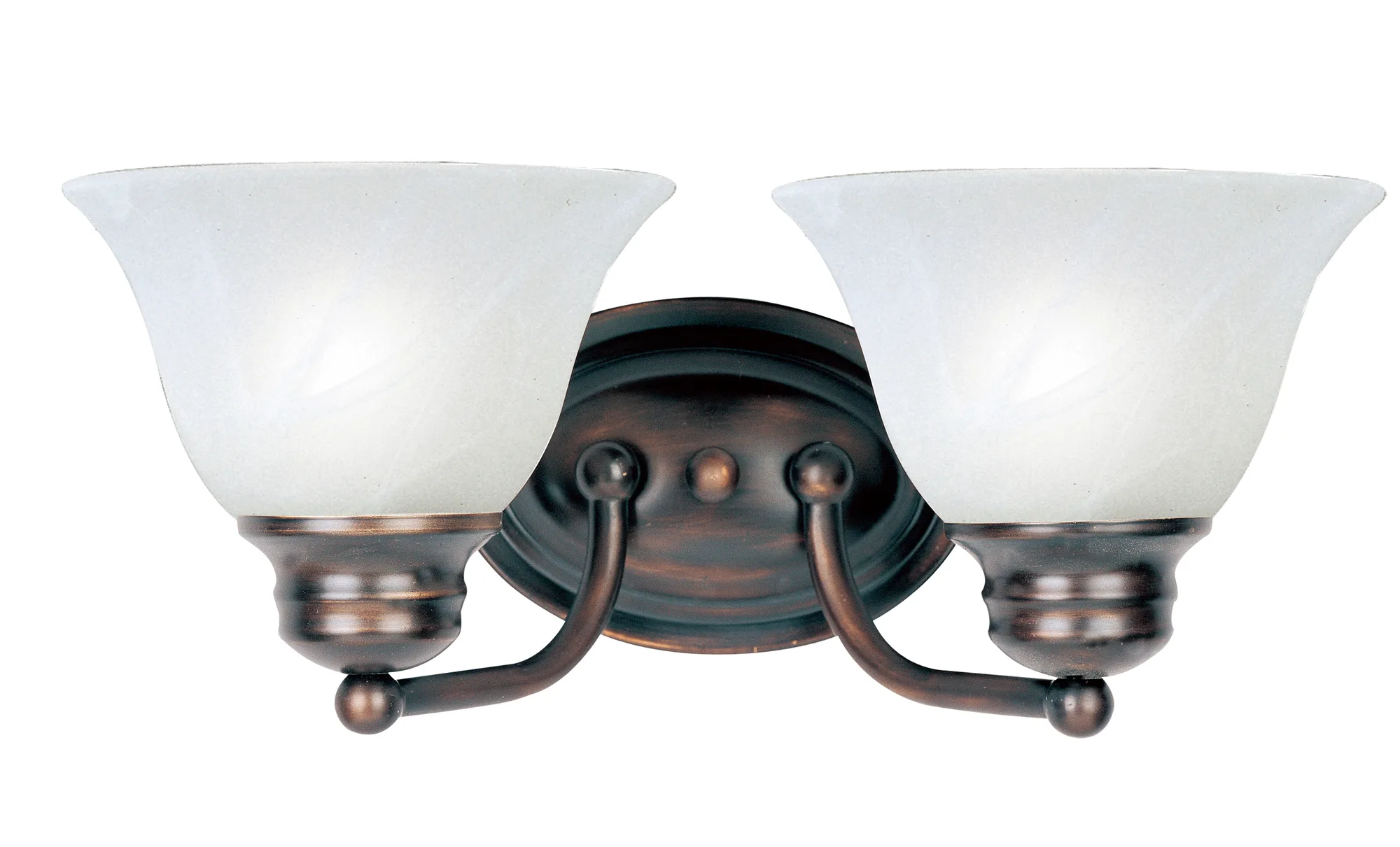 Malaga Two Light Bath Vanity in Oil Rubbed Bronze