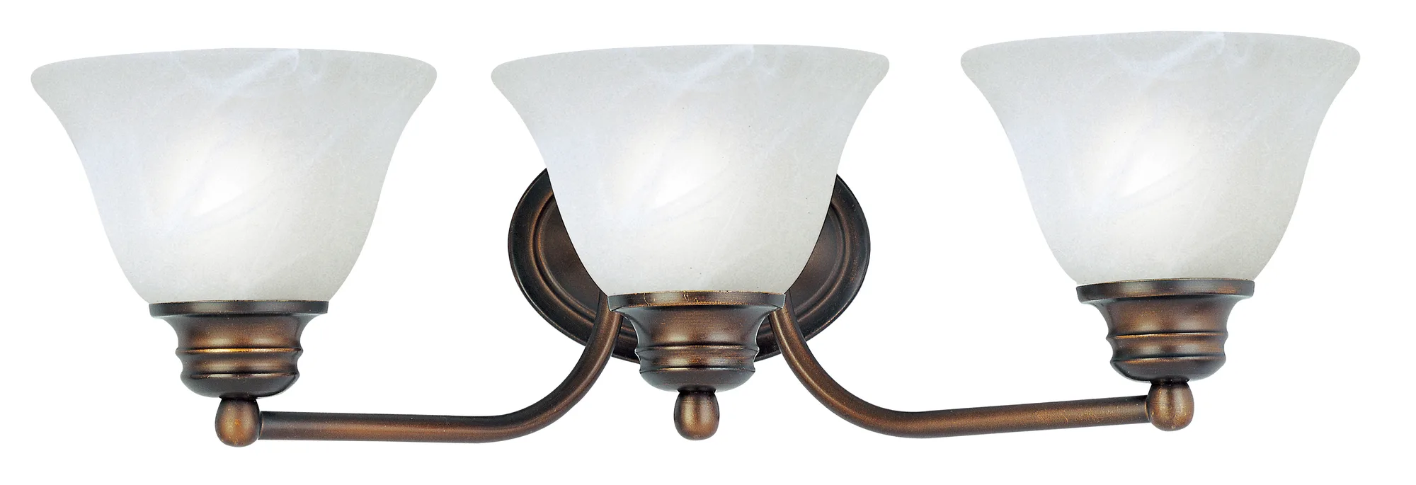Malaga Three Light Bath Vanity in Oil Rubbed Bronze