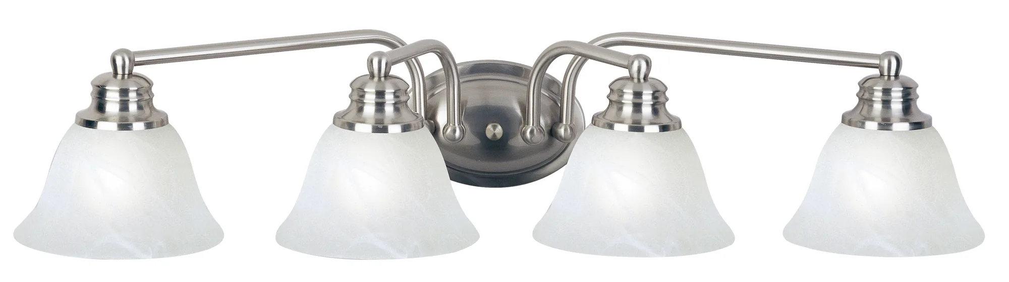 Malaga Four Light Bath Vanity in Satin Nickel