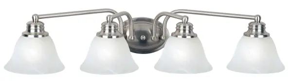 Malaga 4-Light Bath Vanity in Satin Nickel - Image 1
