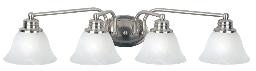 Malaga 4-Light Bath Vanity in Satin Nickel - Image 1