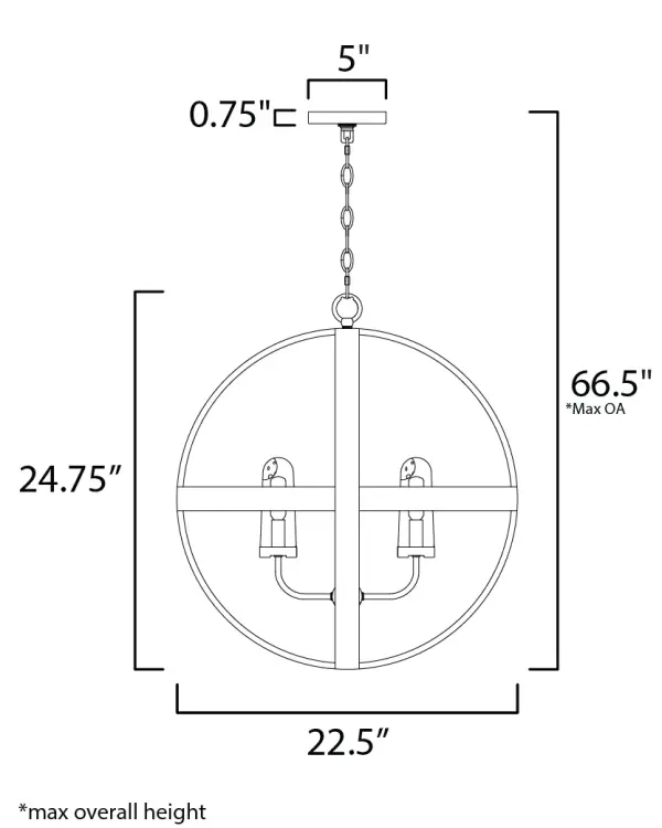 Compass-Outdoor Pendant - Image 2