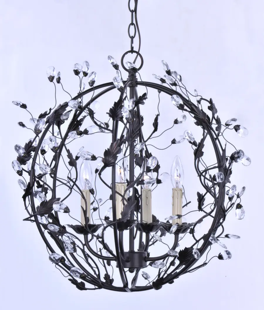 Elegante Three Light Chandelier in Oil Rubbed Bronze - Image 2