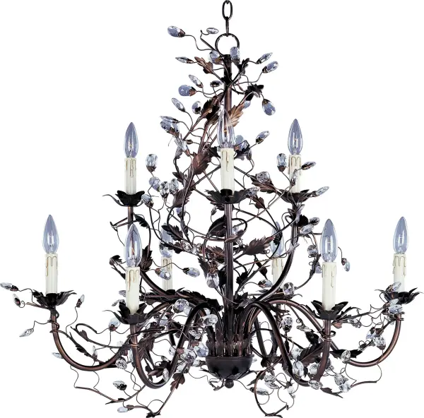 Elegante Nine Light Chandelier in Oil Rubbed Bronze - Image 1