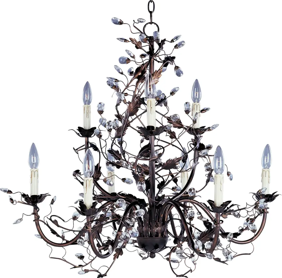 Elegante Nine Light Chandelier in Oil Rubbed Bronze - Image 1