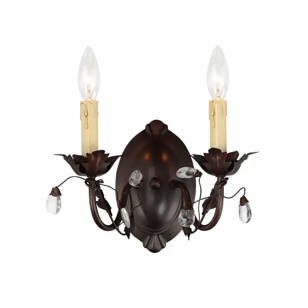 Elegante Two Light Wall Sconce in Oil Rubbed Bronze - Image 1