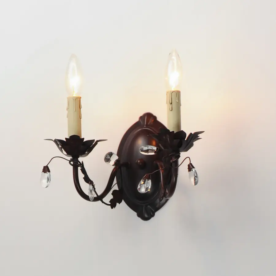Elegante Two Light Wall Sconce in Oil Rubbed Bronze - Image 4