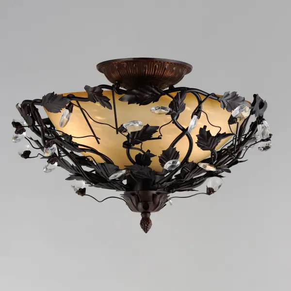 Elegante Three Light Semi-Flush Mount in Oil Rubbed Bronze - Image 2